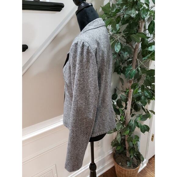 French Connection Women's Gray Single Breasted Two Button Blazer Jacket Size 10 - Picture 5 of 12